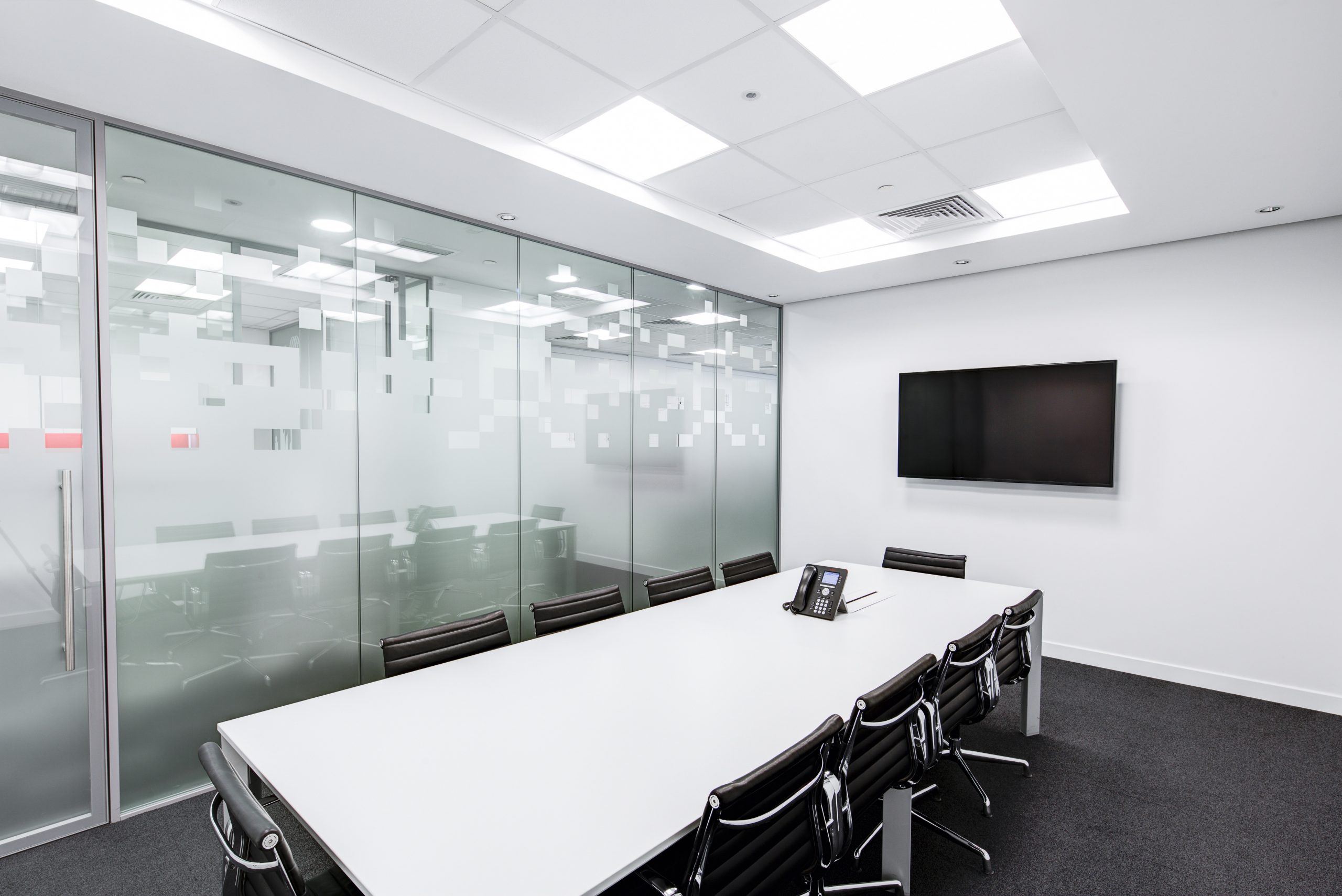 Black and White Boardroom Ceiling